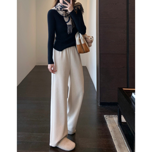 女秋冬2025新款 AMR 阔腿裤 修饰腿型～显腿长高品质羊毛直筒裤