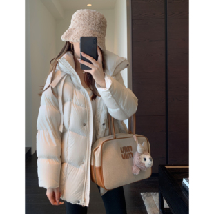 羽绒服女2025新款 AMR 厚实保暖连帽加厚中长款 时髦泡芙 秋冬