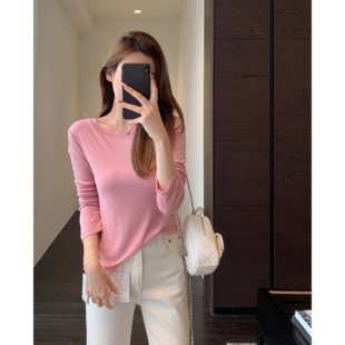 女春夏2026新款 AMR 正肩T恤上衣空调防晒衫 含真丝～显瘦长袖