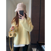 慵懒氛围感～颜色好美软糯厚实保暖针织大毛衣女秋冬新款 AMR