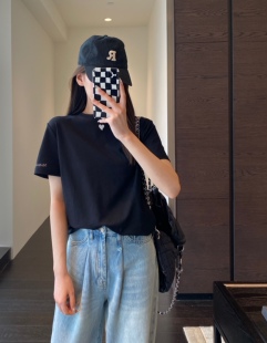 W牌工厂高端棉质感爱心字母刺绣T恤女短袖 口碑款 春夏新 AMR