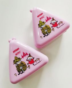 宝宝姆明三角饭团收纳盒便当盒饭盒紫菜包微波加热卡通寿司早饭