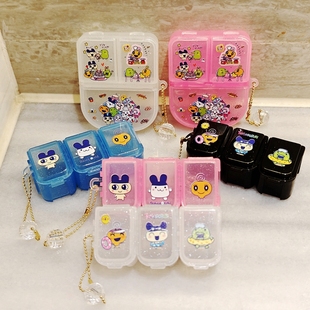 日本万代拓麻歌子tamagotchi电子宠物药盒PP可拆分组合耳钉收纳
