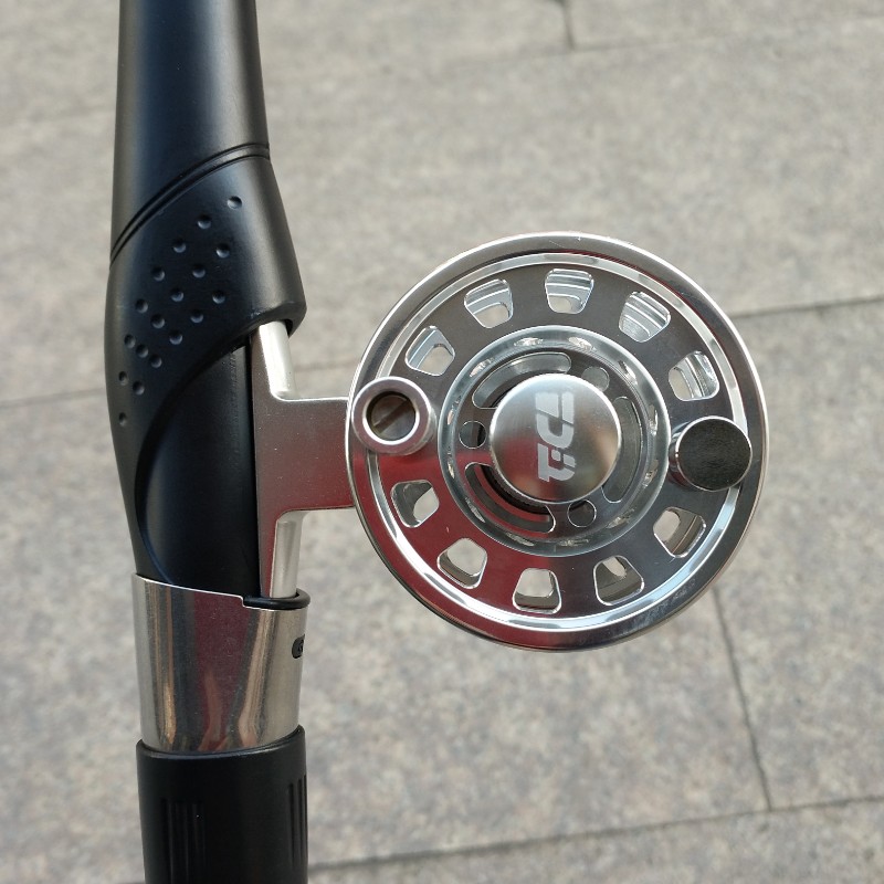 迪佳TBS60铝合金金属筏轮阀前打鱼线轮飞轮特价中通轮渔具左右手