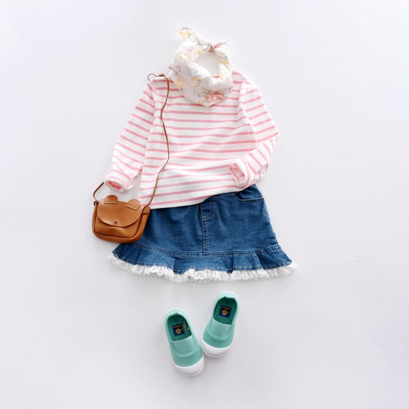 Jupe fillette en toile - Ref 2049812 Image 3