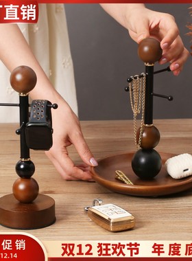 中古风入户钥匙挂架托盘装饰摆件