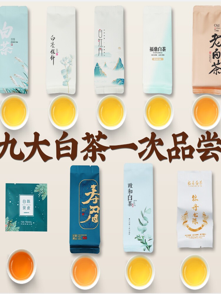 政和高端白茶试喝白牡丹白毫银针寿眉贡眉福鼎茶叶品鉴装组合装