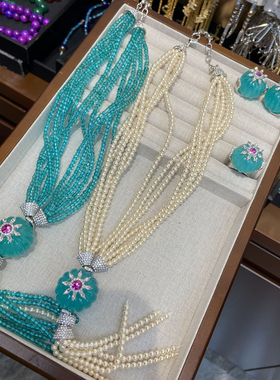 欧美外贸魔法家vintag 原设计满镶满嵌爆款耳钉戒指项链套装