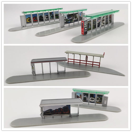 微影TINY巴士站上盖模型场景