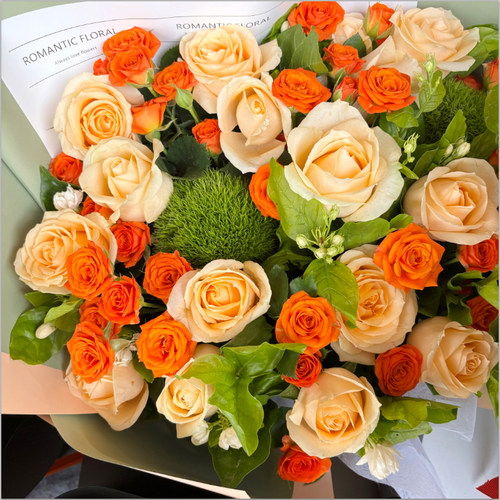 蜜桃雪山洛神卡布奇诺玫瑰花鲜花花束云南基地直发速递同城情人节