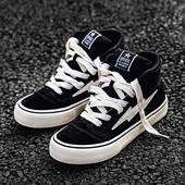 运动滑板鞋 男鞋 男 高帮帆布鞋 男生ins网红爆款 子潮鞋 2025秋冬新款