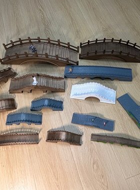 仿古盆景小桥微景观装饰拱桥模型