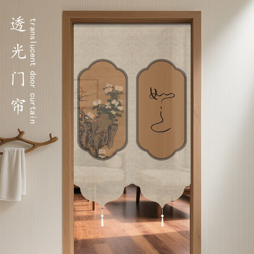 超好看新款高档国风宋式美学门帘风水化解隔断帘茶室客厅厕所卧室