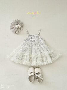 茉纸品牌童装26夏新款女童连衣裙蛋糕裙小女孩公主裙洋气纱纱裙