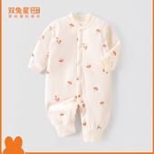 断码 处理双兔星秋冬婴儿40克薄棉衣服宝宝保暖连体衣纯棉外穿棉衣