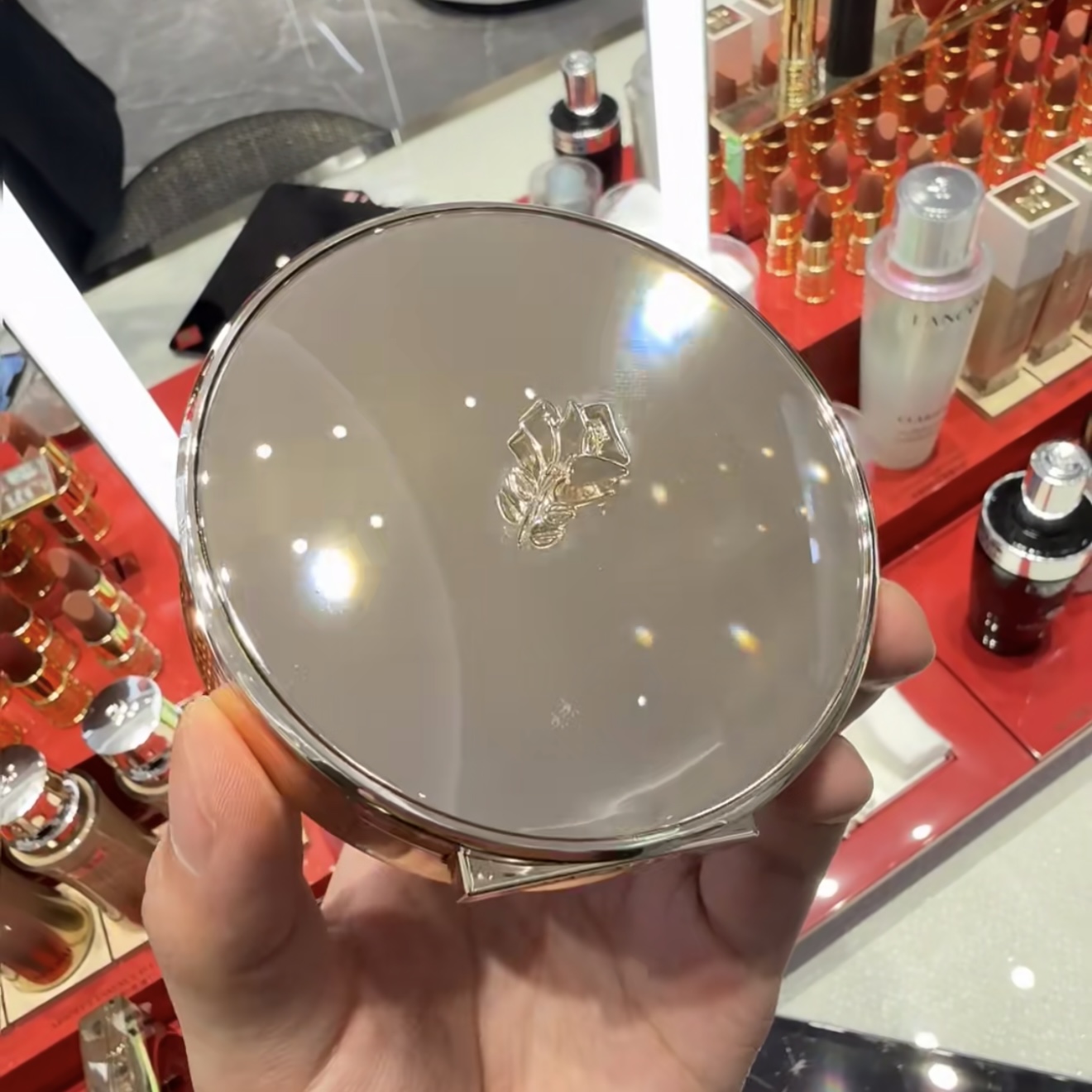乐妆 兰蔻菁纯气垫BB霜精华新版粉底液养肤遮瑕保湿持久新款圆形
