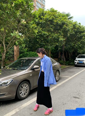 全场第二件半jia松紧腰休闲半身裙卫衣裙一步裙舒适弹力长裙