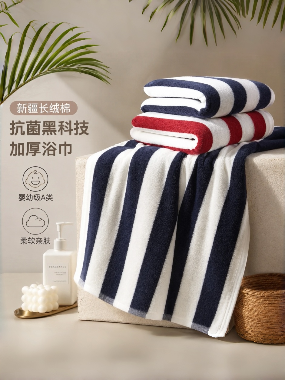 British antibacterial pure cotton bath towels are thickened and enlarged, suitable for men and women, adults and adults, high-end household absorbent 2026 new couple's wraps