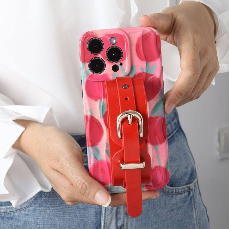春夏风格适用苹果14/15/16PROMAX手机壳小众艺术设计款12/13全包硅胶手腕带,3C数码配件,手机保护套/壳,淘宝优惠券,粉丝福利购,淘宝优惠卷