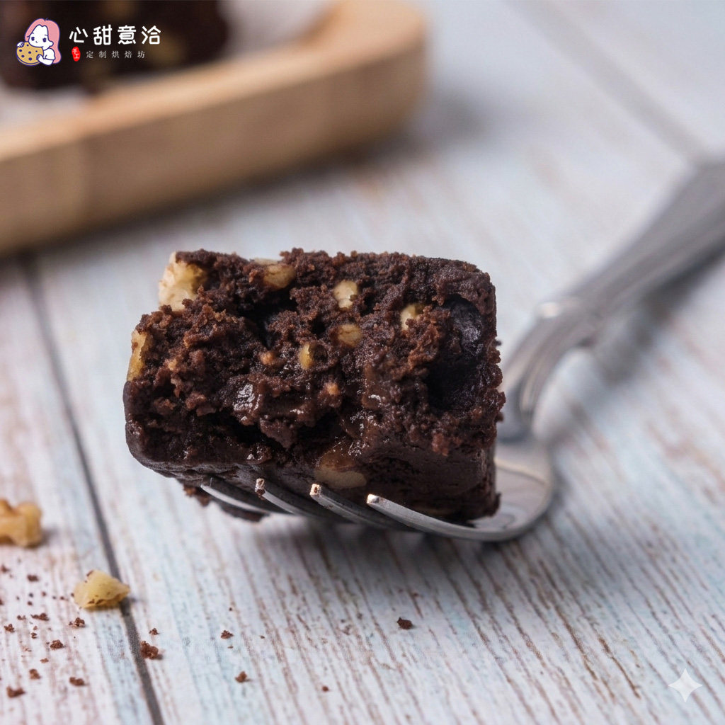 现烤手工布朗尼巧克力蛋糕零添加零食无油糕点下午茶甜点甜品饱腹