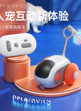 智能跑跑车遥控电动猫玩具自嗨羽毛逗猫棒小老鼠猫咪玩具狗狗玩具