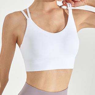 高强度防震文胸背心bra瑜伽服 愈佳2023春季 细肩带运动内衣一体式