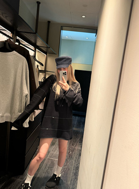 wann 有趣随心裁 明线长袖t恤女2024早秋新款别致设计感宽松上衣