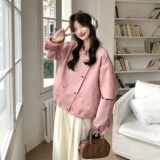 新款现货！ZB168-H605粉色格子拼接韩版皮衣P160控258，女装皮衣，浙宝168