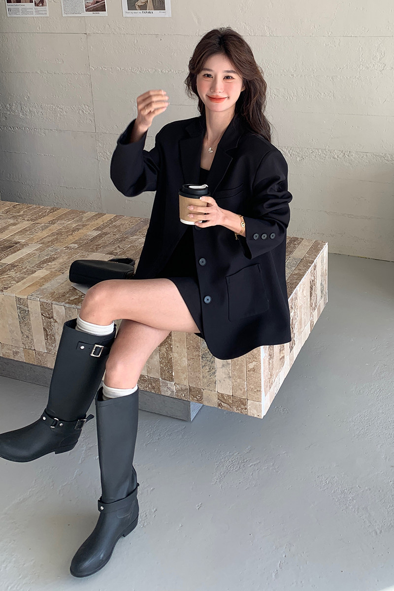 现货数据好！168-H117开叉蝴蝶结系带西装外套P135控198,女装西装,浙宝168