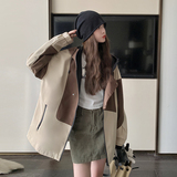 现货数据好！168-9670拼色个性冲锋衣外套P145控198，女装风衣，浙宝168