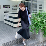 2025新款夏季松弛气质通勤风复古淡人穿搭木耳边装饰拼接连衣裙女，商品下架区，浙宝168