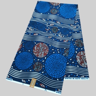 涤纶非洲蜡染布polyester African Wax Fabric 1码非洲印花布
