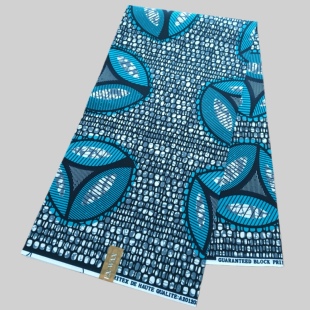 涤纶穆斯林非洲蜡染布polyester African Wax Fabric 6码超级蜡布