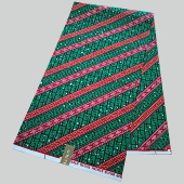 African Wax Fabric 涤纶穆斯林非洲蜡染布polyester 6码 超级蜡布