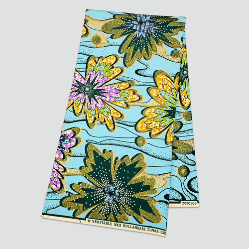 涤纶非洲蜡染布6码绿色