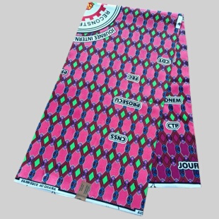涤纶非洲蜡染布教堂设计 African Wax Fabric双面印花一码蜡布