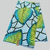 African Wax Fabric 涤纶穆斯林非洲蜡染布polyester 1码 超级蜡布
