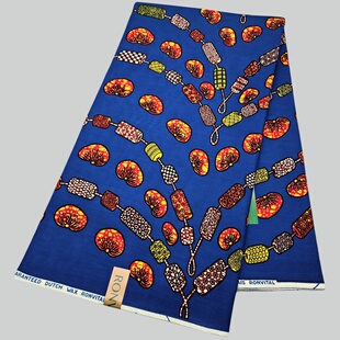 新设计荷兰非洲蜡染布African Wax fabric全棉6码衣服裙子布料