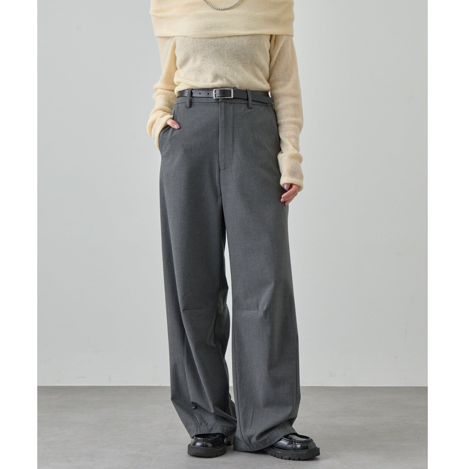 弧度廓形设计显瘦百搭宽松直筒裤