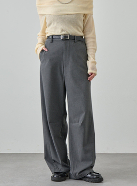 ZOEYJA佐佐家 SHEN@RY考究适中的弧度廓形设计显瘦百搭宽松直筒裤