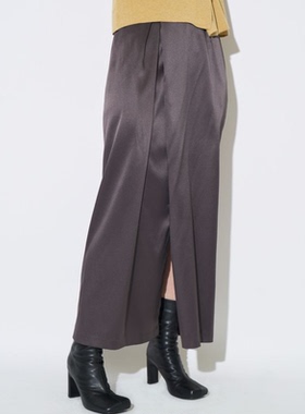 ZOEYJA佐佐家 ELEK垂坠感十足分量弹力锻 交叉褶裥优雅光泽铅笔裙