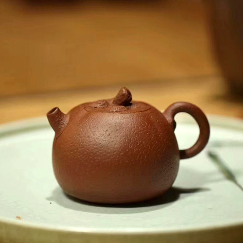 原矿底槽青名家纯手工花器紫砂壶