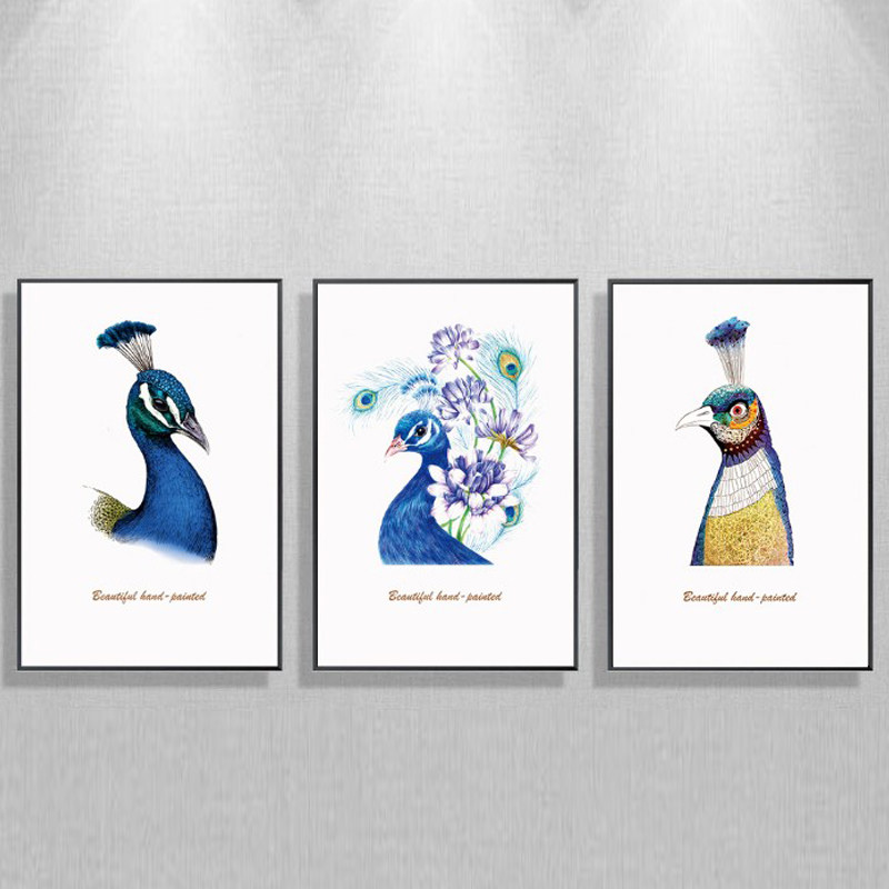 5D十字繡鑽石畫北歐簡約手繪孔雀羽毛時尚裝飾畫三聯魔方圓鑽滿鑽在類目 居家布藝, 十字繡及工具配件, 十字繡套件中 - 來自Buy2taobao.com提供專業的淘寶代購服務