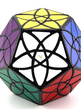 Mf8紫荆花五魔方黑色魔方吧Rex Dodecahedron异形十二面转角魔方