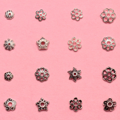 S925纯银泰银配件花托配件隔片