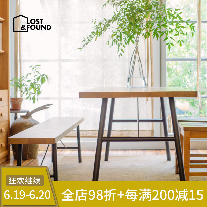 失物招领丨42 号大桌+长凳丨北欧简约实木餐桌咖啡餐厅餐桌椅组合|msdalam kategori perabot kediaman, of Tables, meja makan - dari Buy2taobao.com untuk memberikan perkhidmatan ejen Taobao profesional membeli
