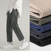 日系纯素直筒工装 简约百搭纯棉休闲裤 裤 潮流宽松长裤 子男韩版 夏季