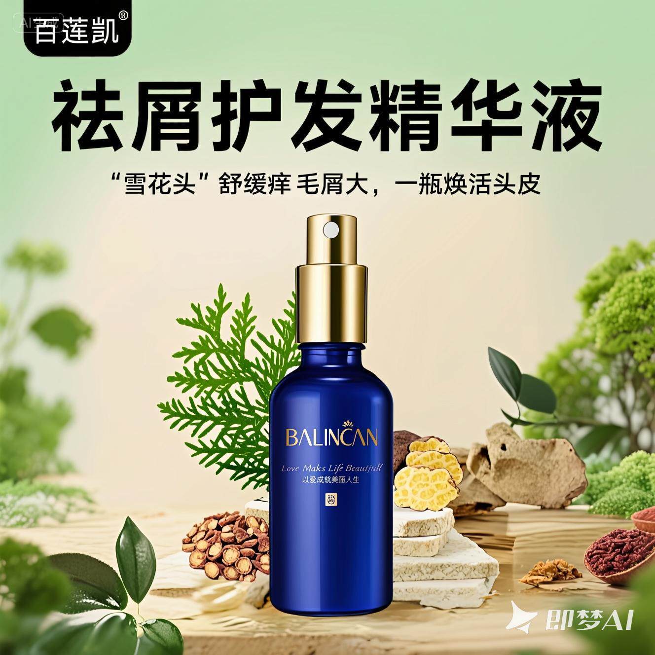 百莲凯 祛屑护发精华液50ML 舒缓调理头皮补水修护不适祛屑止痒