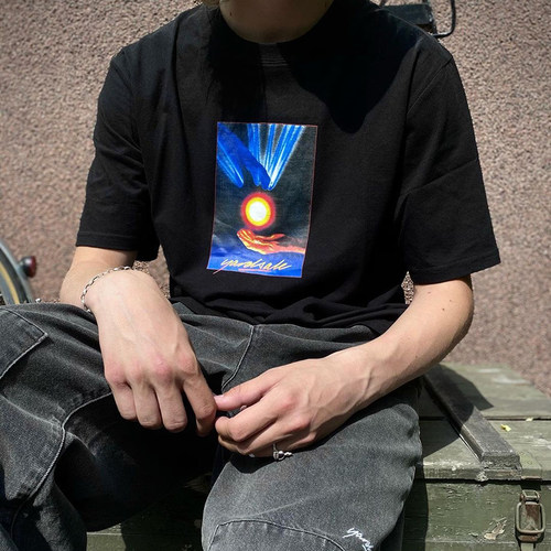 现货英国滑板街头印花短袖T恤