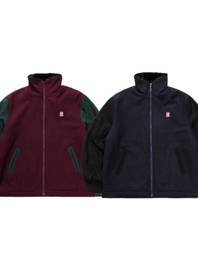 现货正品 have a good time 宽松毛呢翻领棉夹克休闲拉链外套情侣